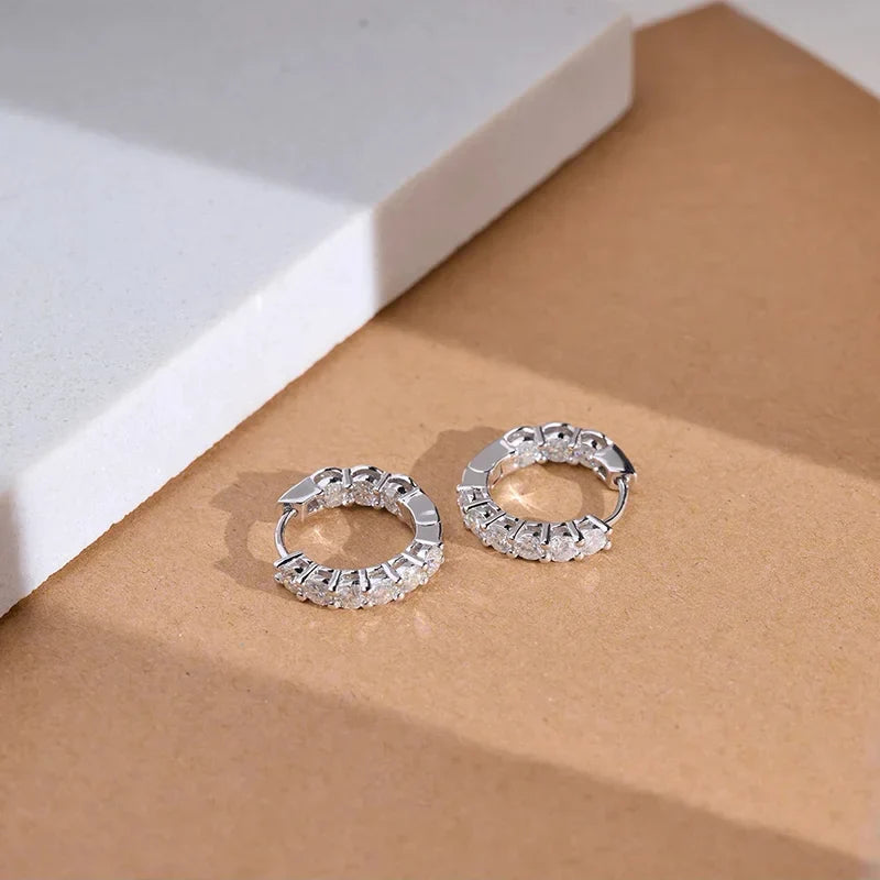 Silver Moissanite Earrings