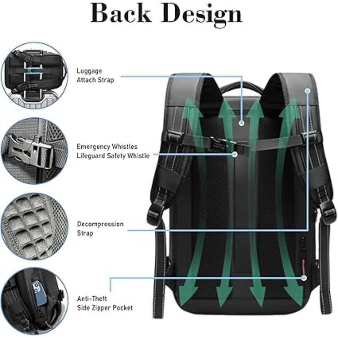 Travel Backpack with Expandable Compression Storage