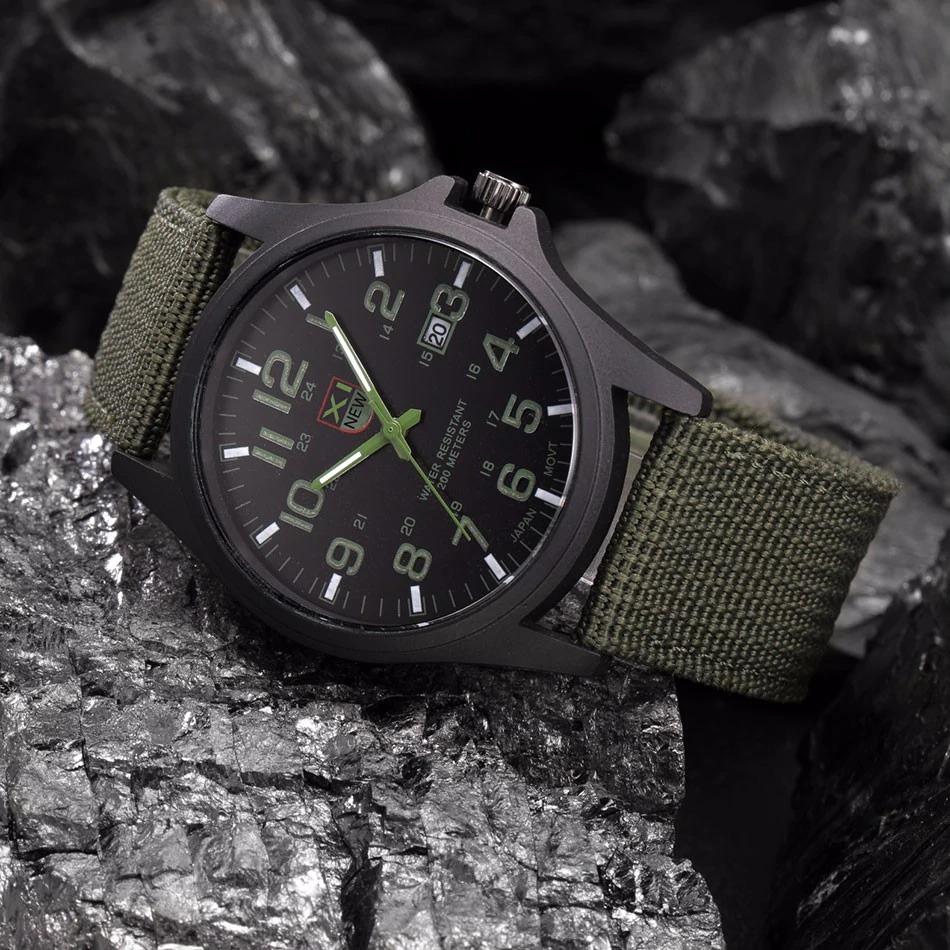 Men’s Military Style Waterproof Canvas Watch