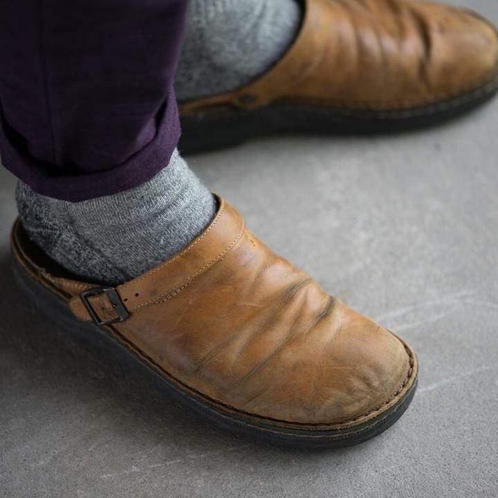 Leather Slip On Clogs for Men and Women