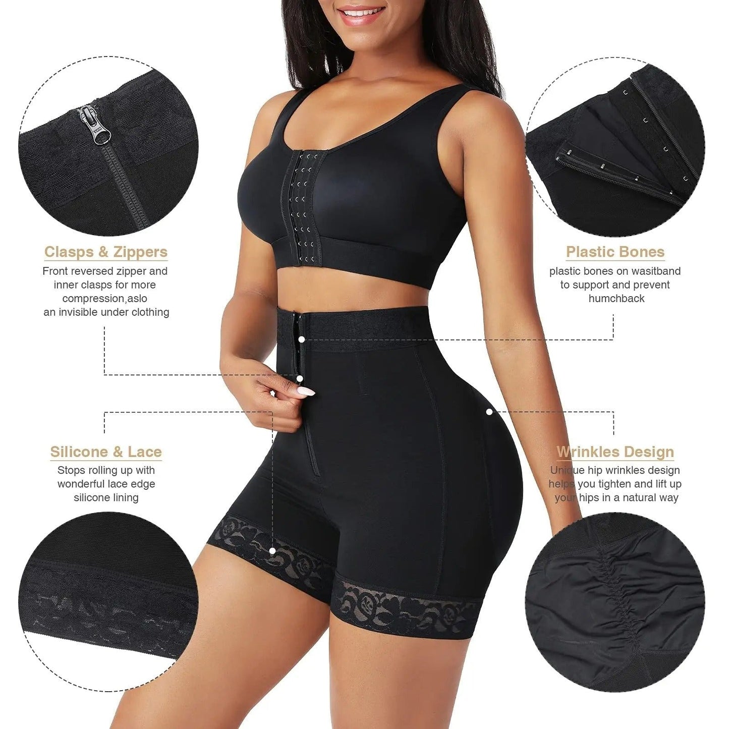 Shapewear Shorts with Tummy Control & Lift
