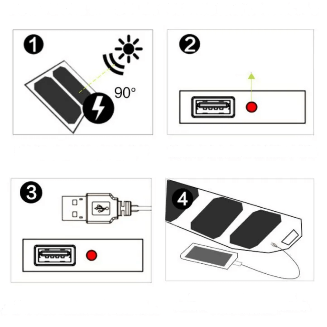 Solar Phone Charger for Hiking and Camping