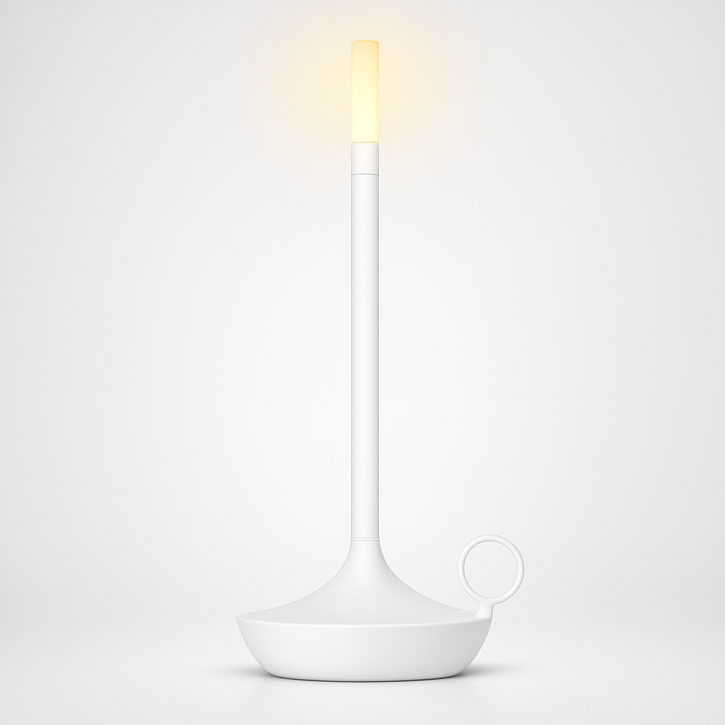 Table Lamp Brass Finish LED Rechargeable Light