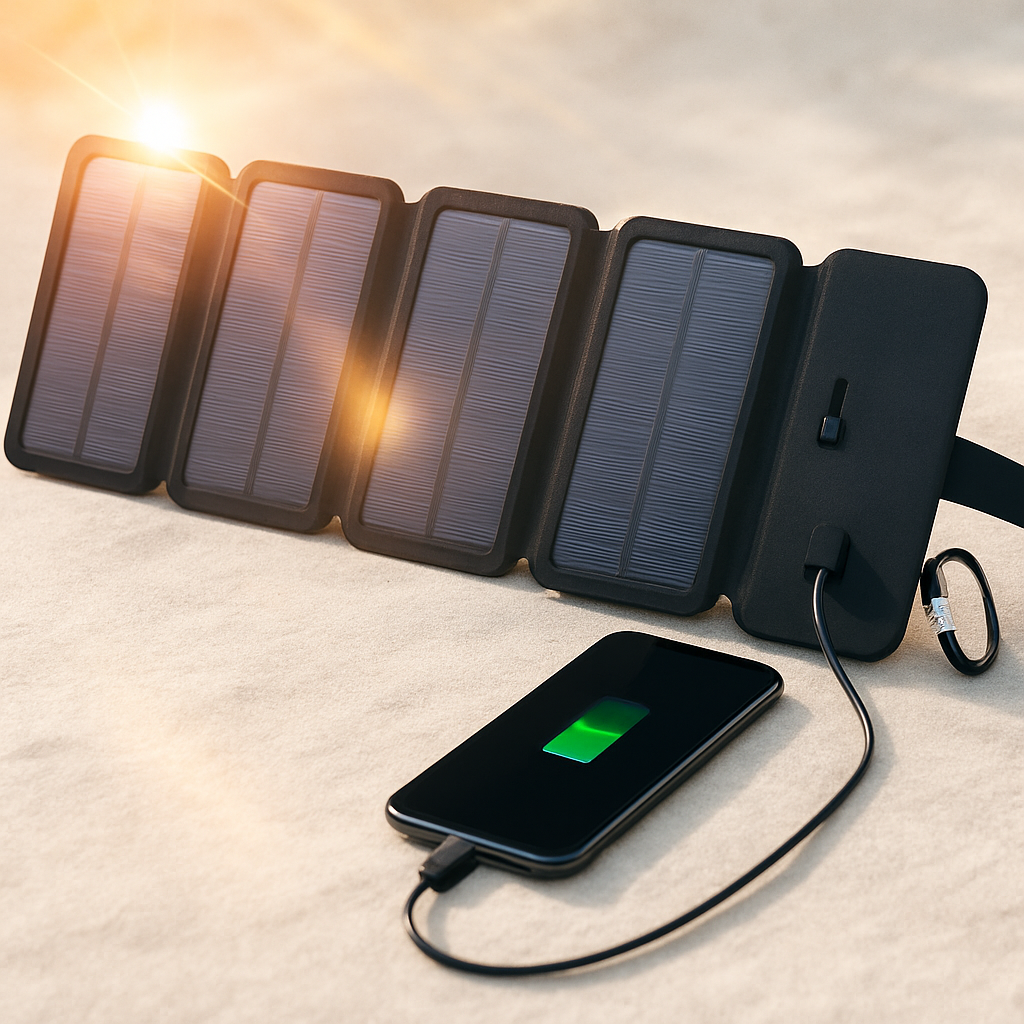 Solar Phone Charger for Hiking and Camping