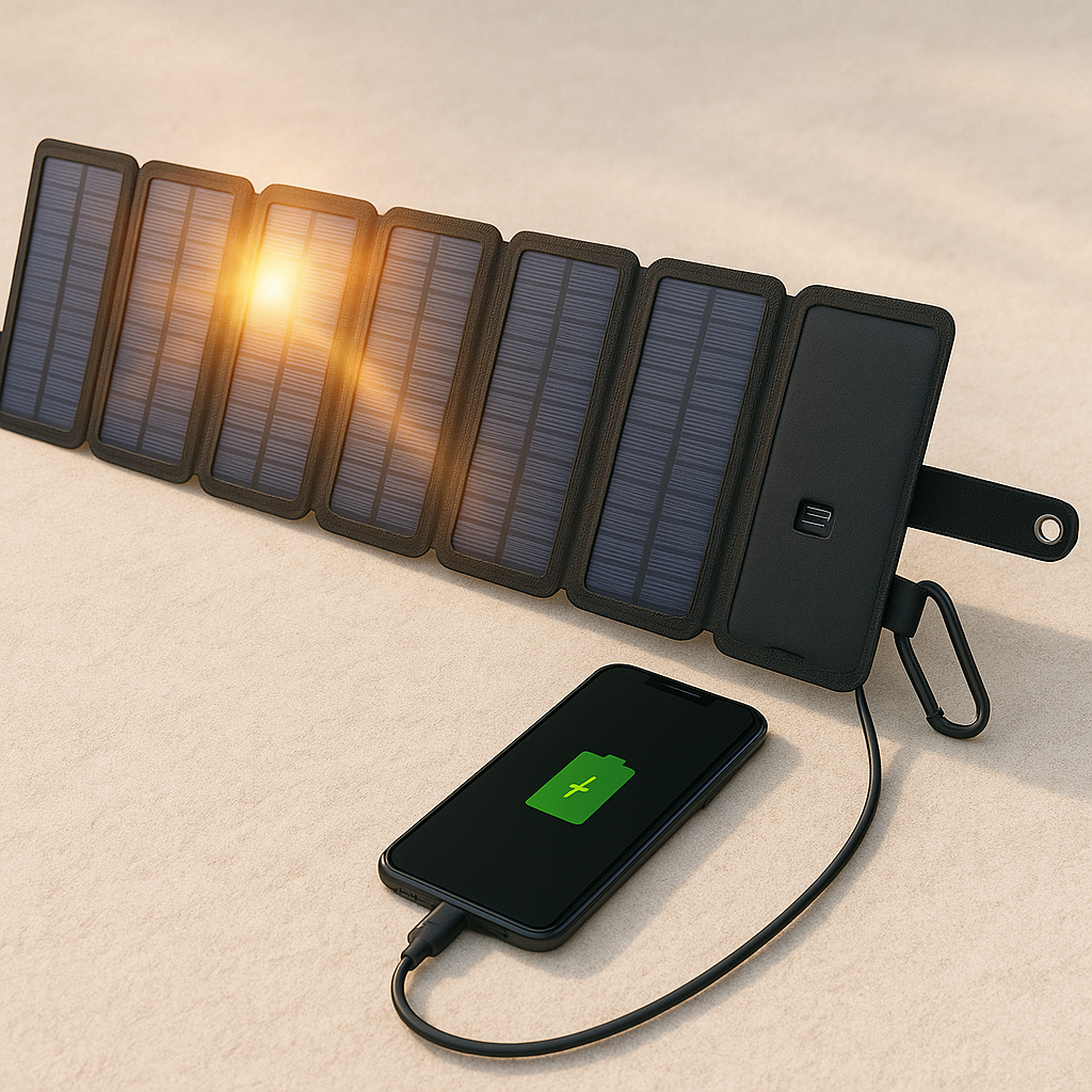 Solar Phone Charger for Hiking and Camping