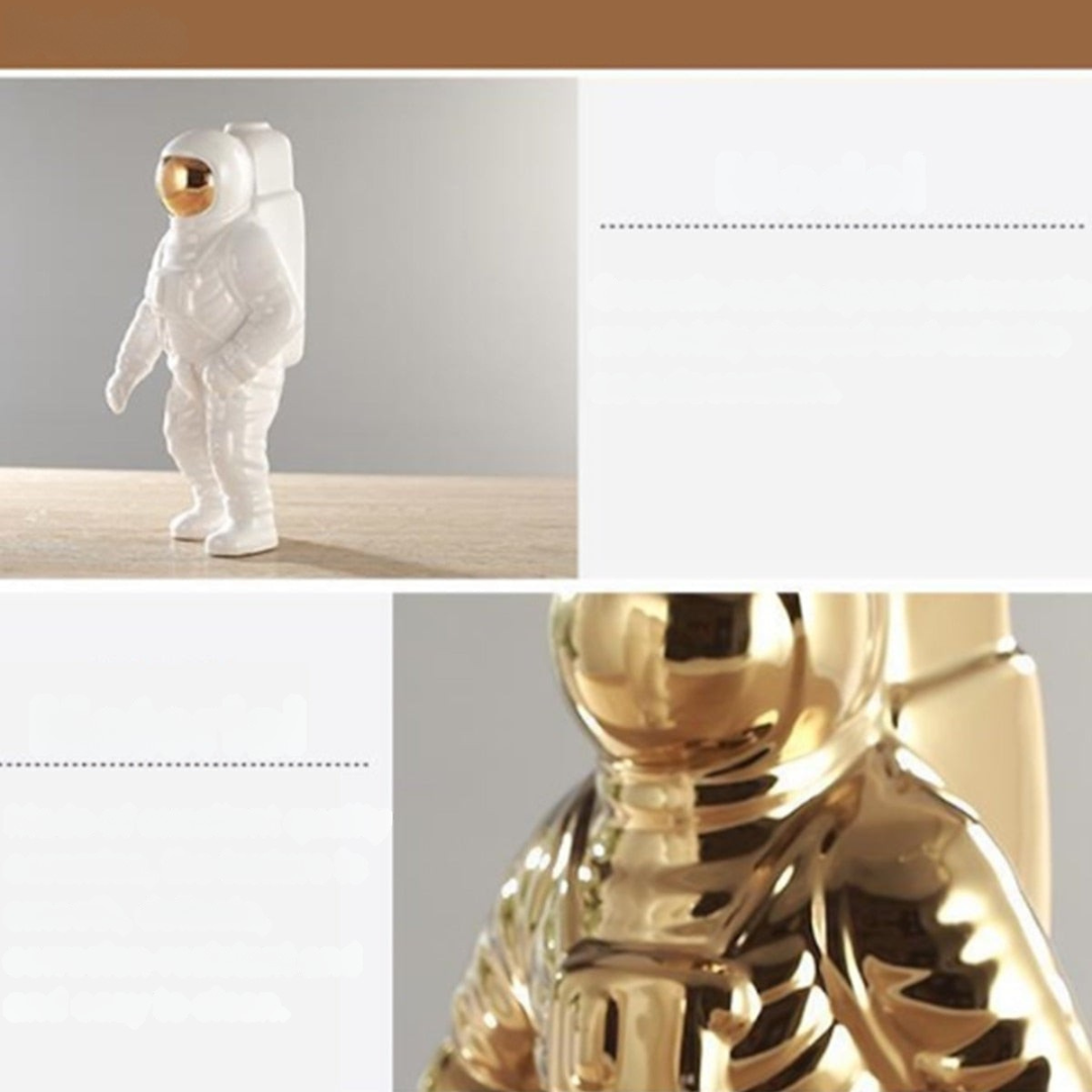 Ceramic Vase Modern Astronaut Space Sculpture