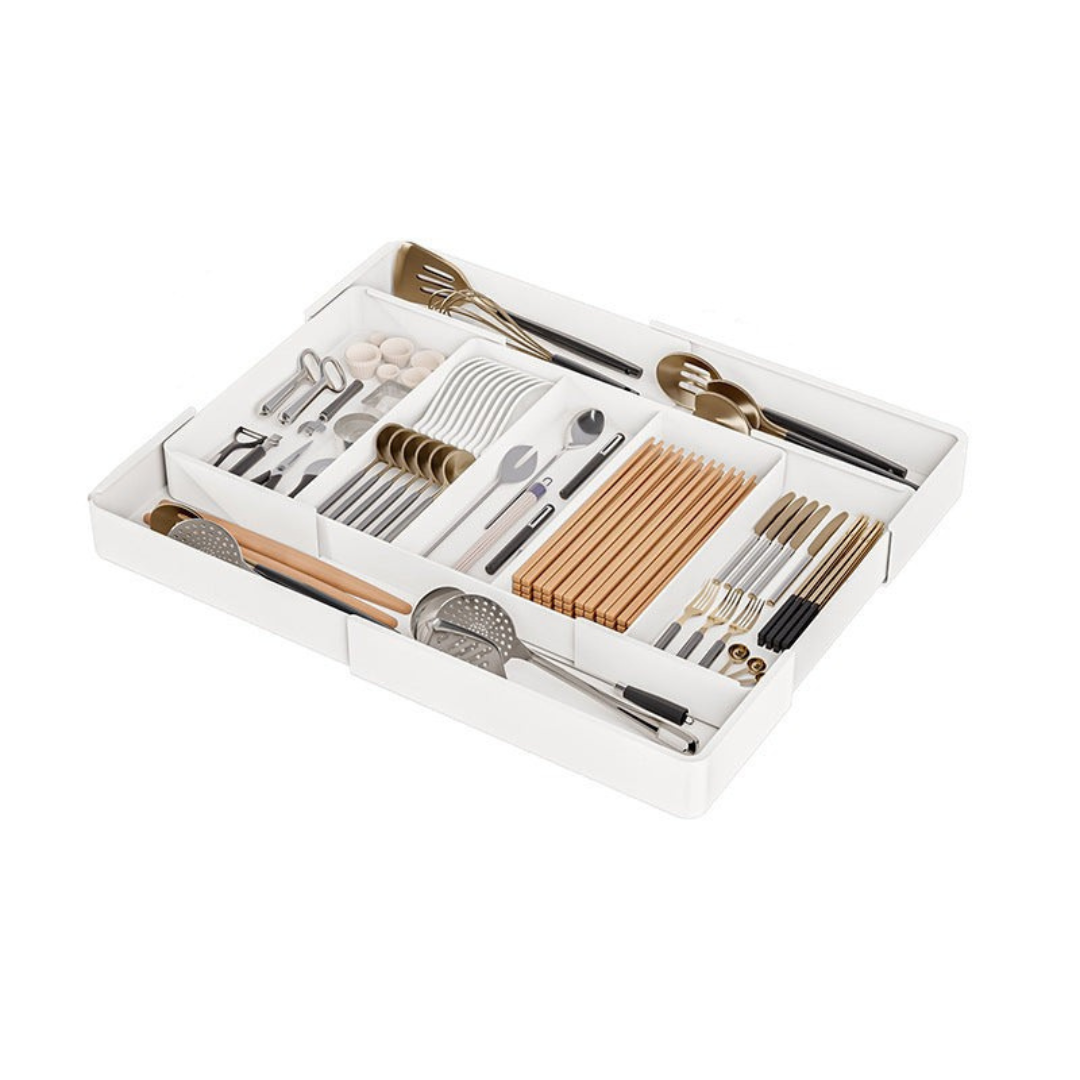 Kitchen Drawer Organizer with Adjustable Compartments
