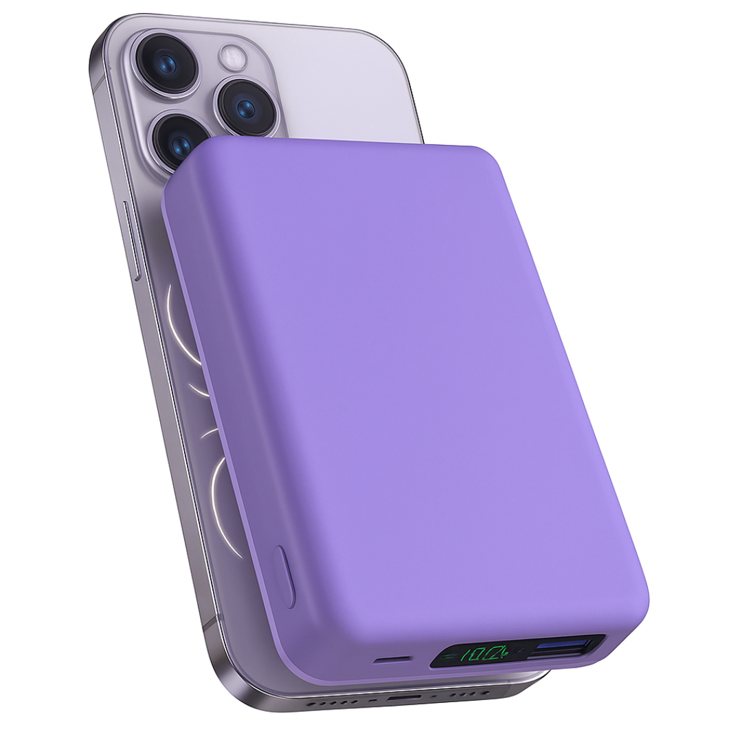 Wireless Charger Power Bank with Magnetic Design