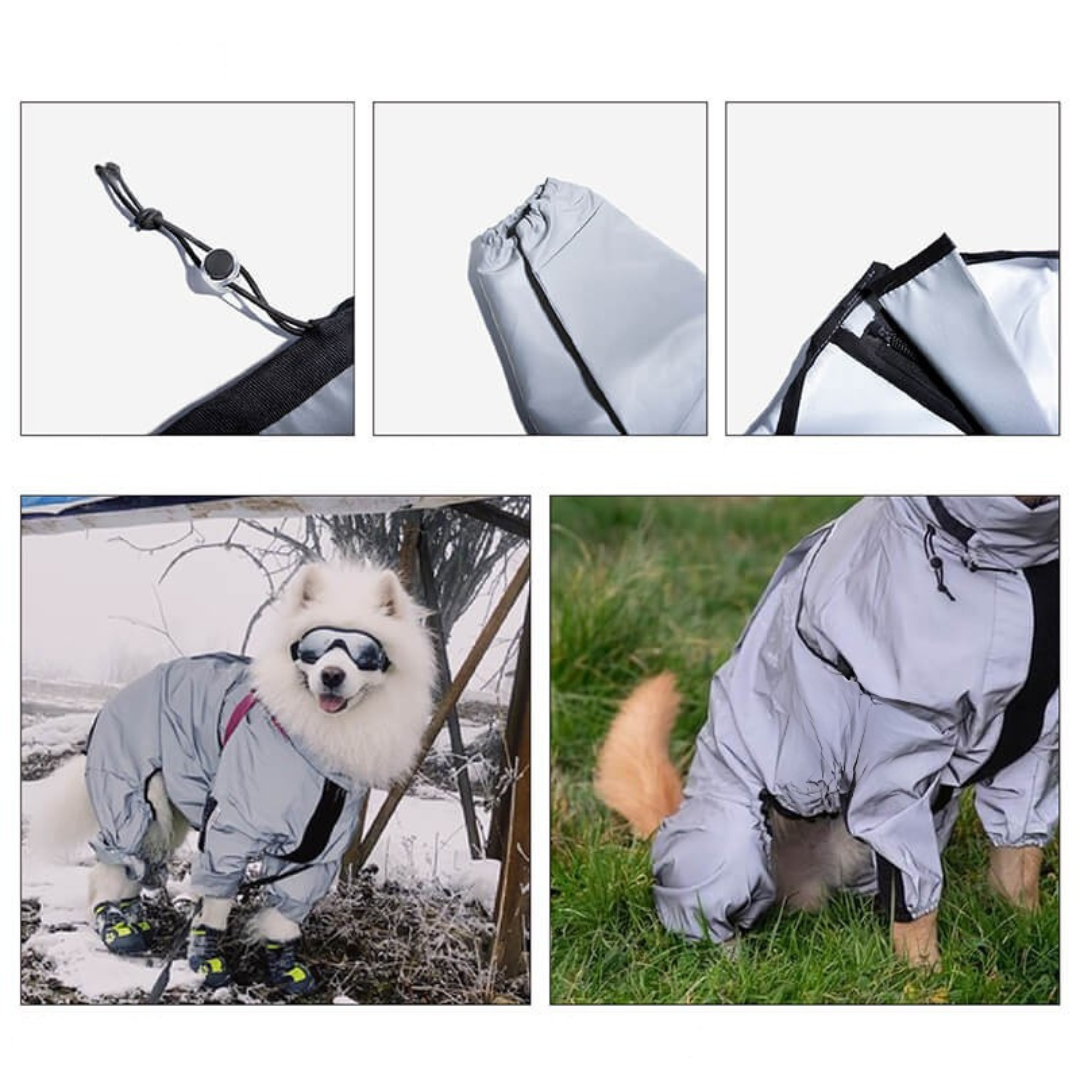 Dog Raincoat Waterproof Reflective All Weather Suit