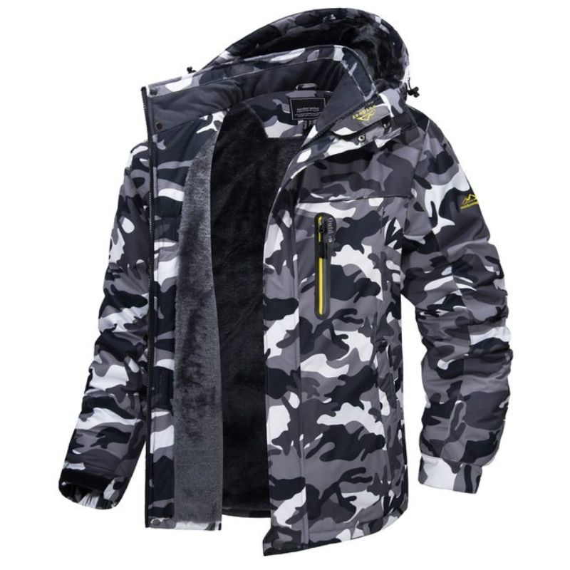 Men's Waterproof Winter Jacket with Fleece Lining