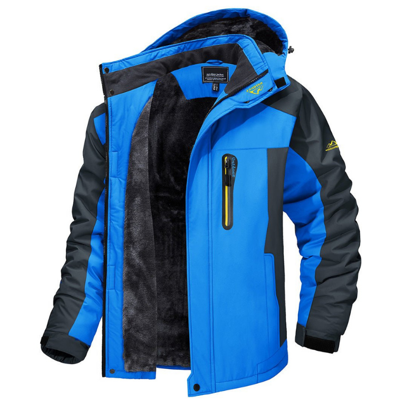 Men's Waterproof Winter Jacket with Fleece Lining