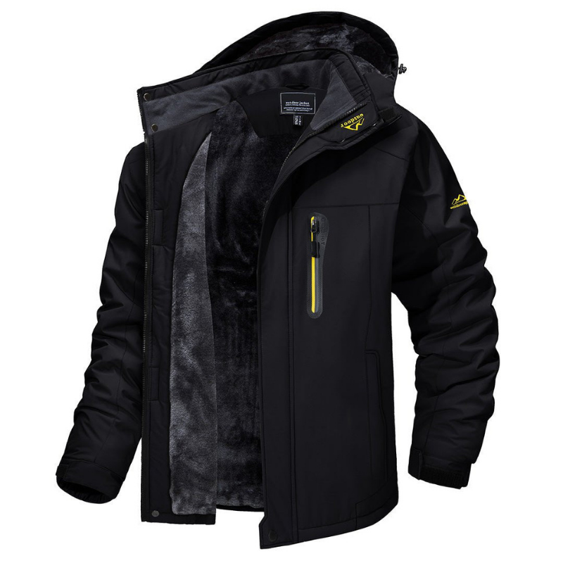Men's Waterproof Winter Jacket with Fleece Lining