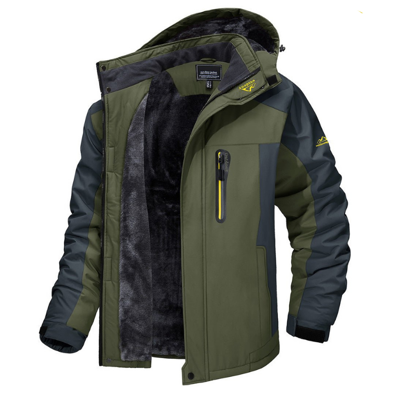 Men's Waterproof Winter Jacket with Fleece Lining