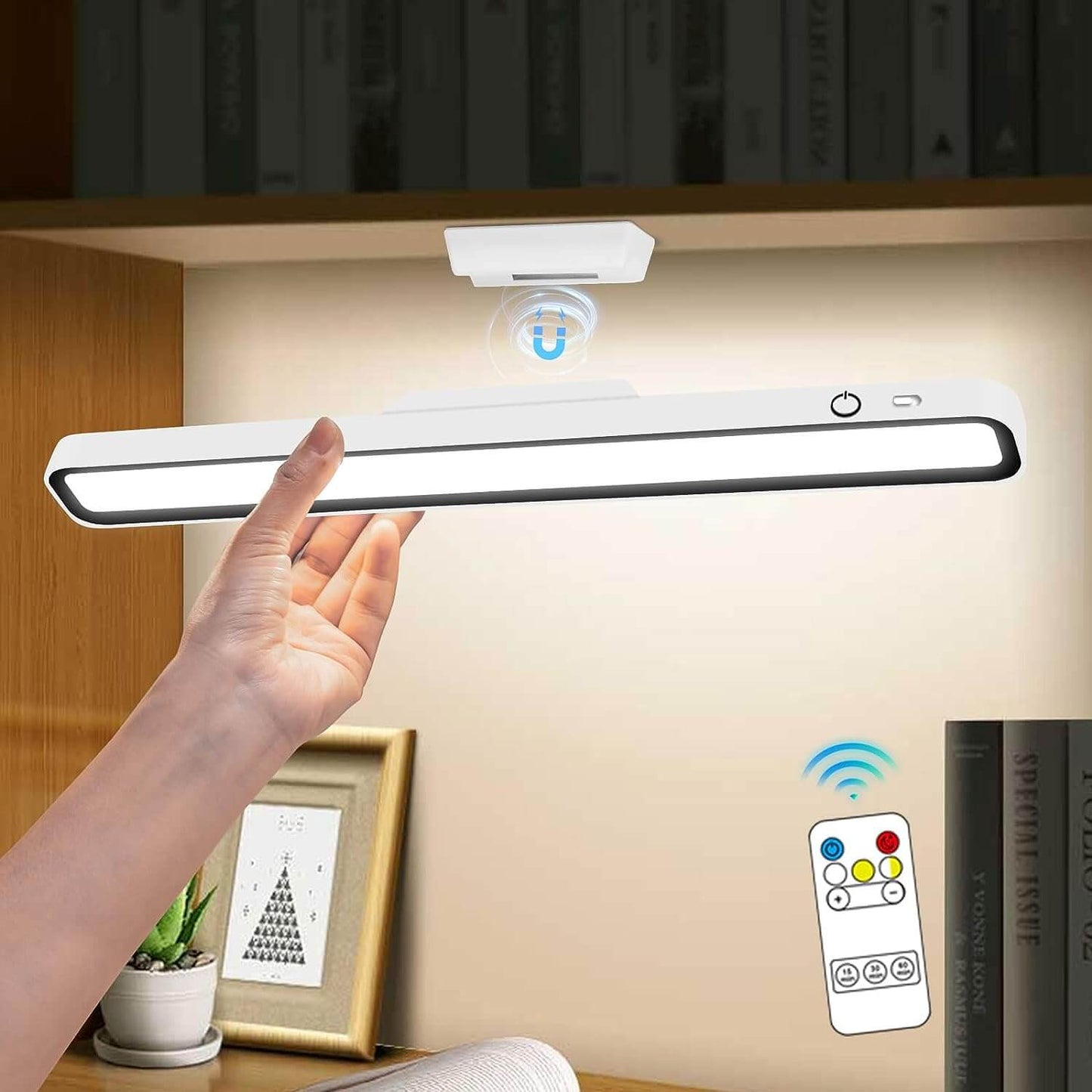 Wireless LED Desk Lamp | Adjustable Brightness for Office