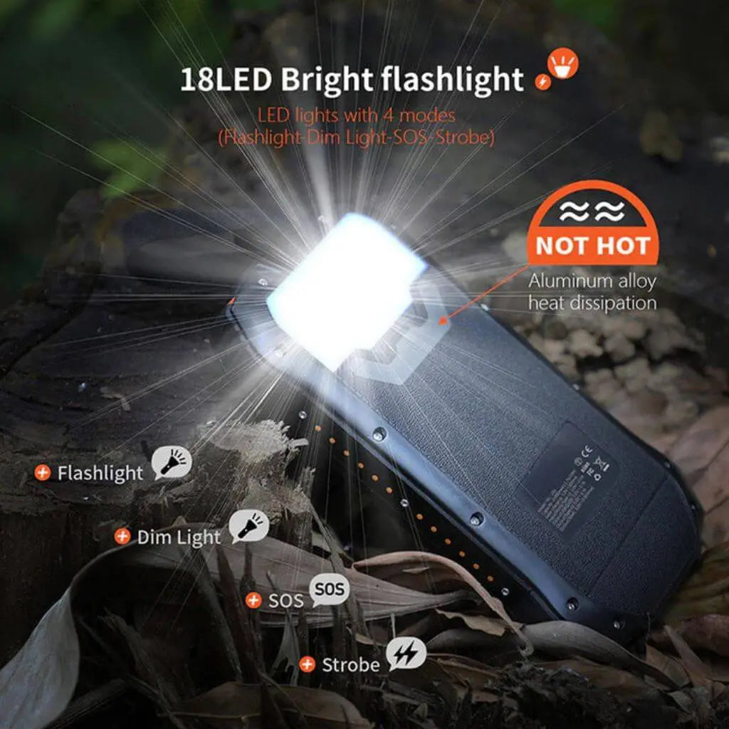 Power Bank Solar Fast Charging Outdoor Waterproof