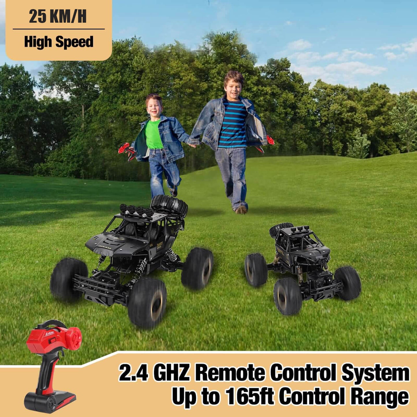Remote Control Car with Off-Road Monster Wheels