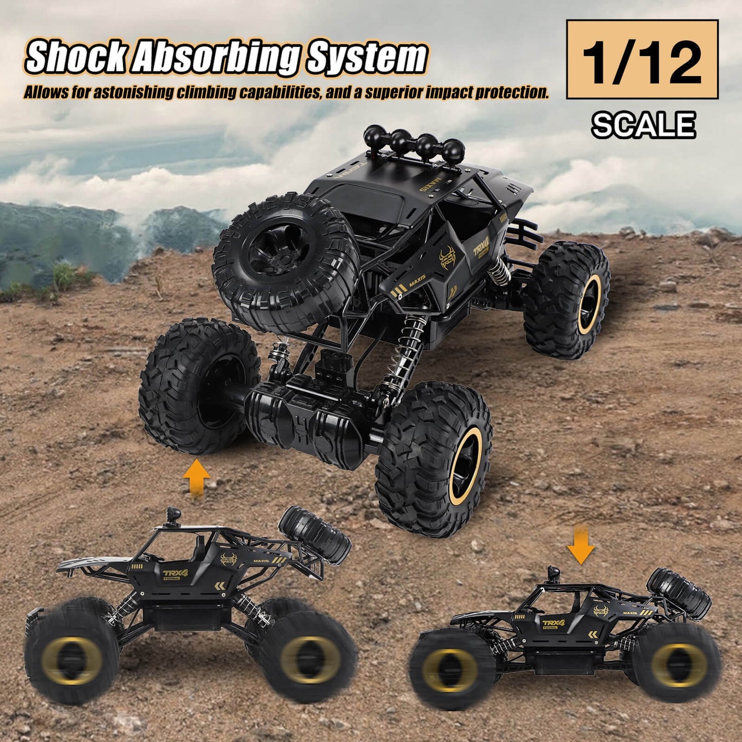 Remote Control Car with Off-Road Monster Wheels