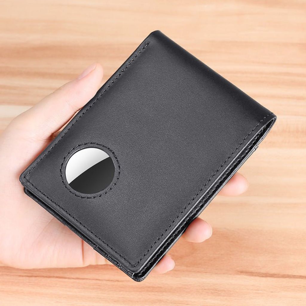 Leather Wallet Slim RFID Blocking with Tracker