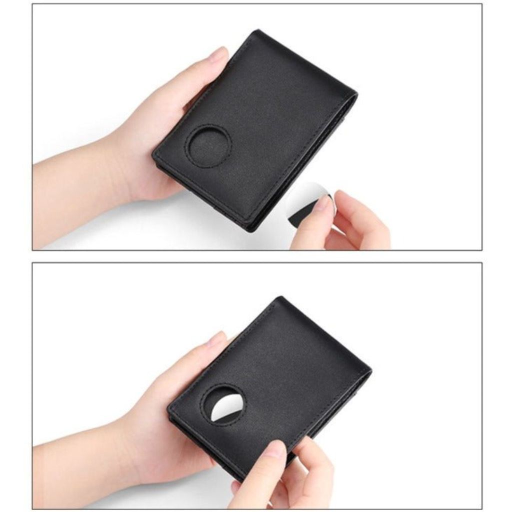 Leather Wallet Slim RFID Blocking with Tracker