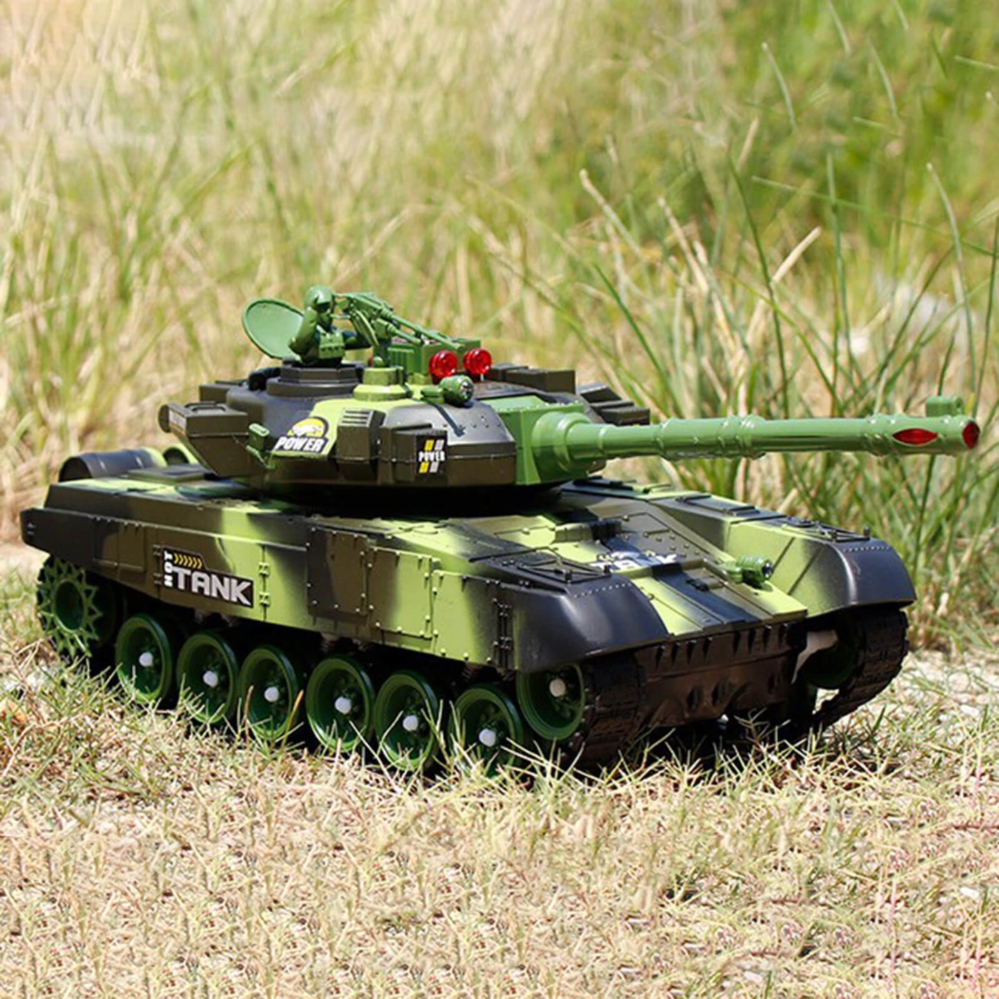 Remote Control Tank Toy with Lights and Sound