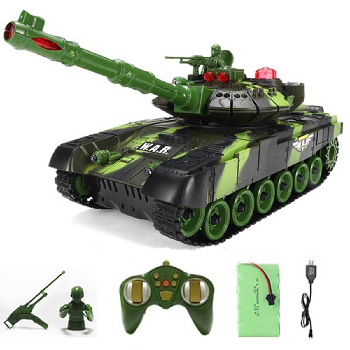 Remote Control Tank Toy with Lights and Sound