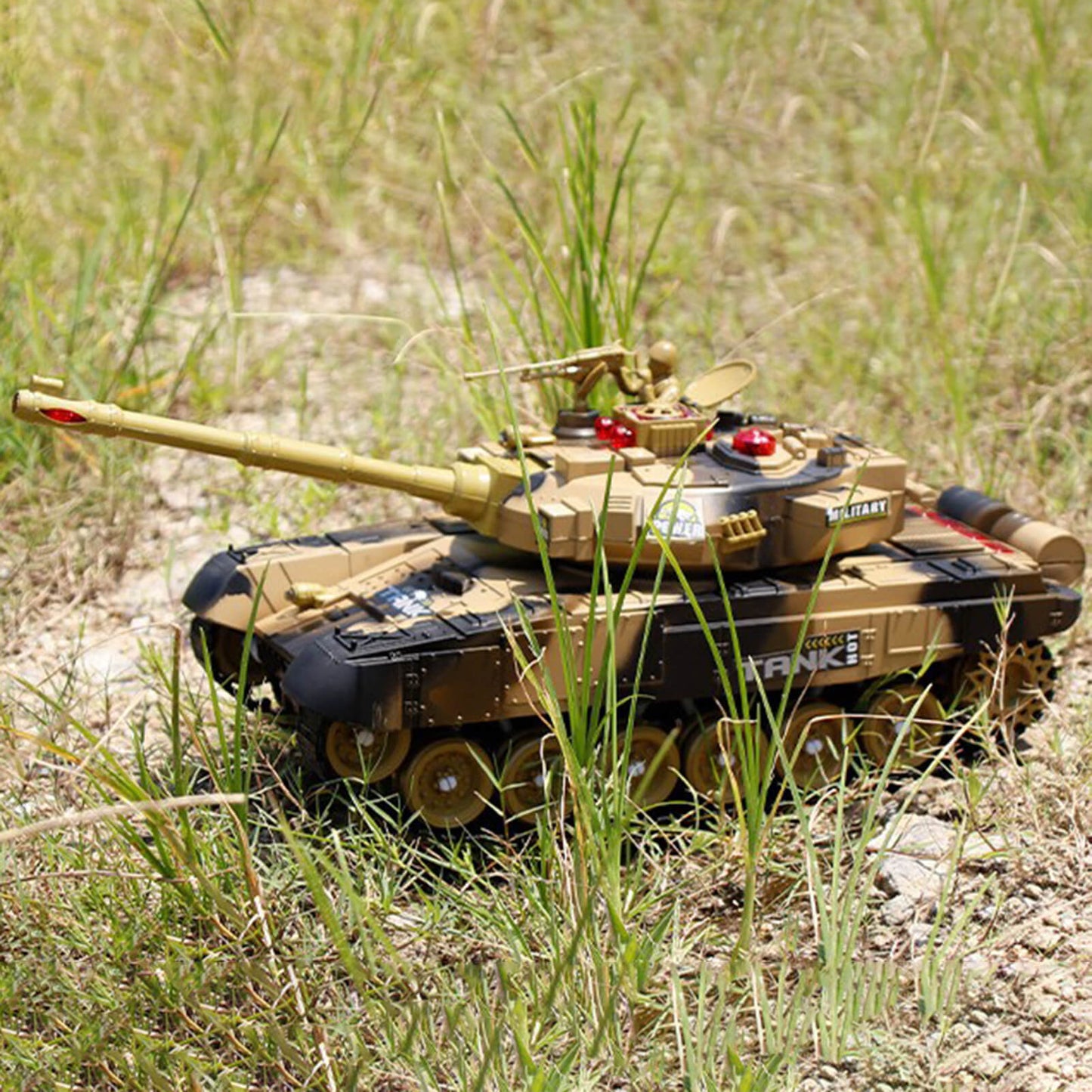 Remote Control Tank Toy with Lights and Sound