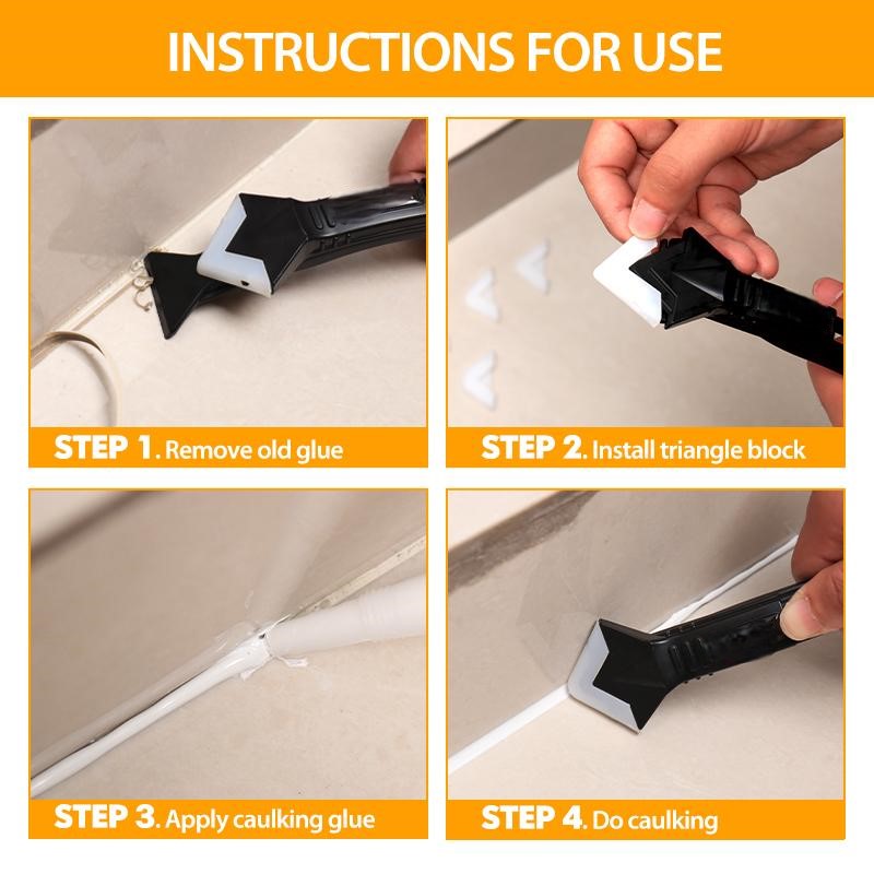 Caulking Tool Kit for Silicone Sealant Removal