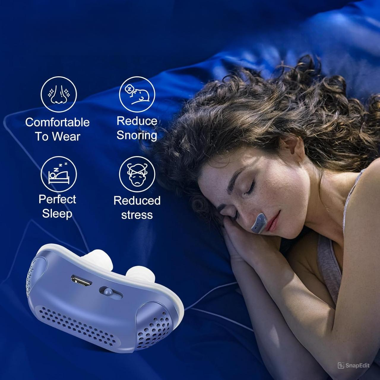 Anti Snoring Device Rechargeable Nasal CPAP Aid