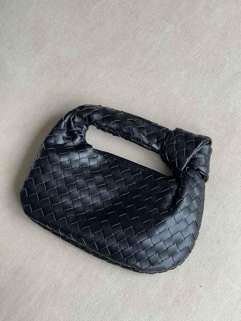Handbag Vegan Leather Woven Shoulder Bag