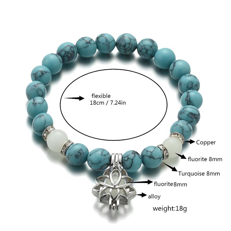 Turquoise Luminous Bracelet -- (Starlight in the palm of one's hand)