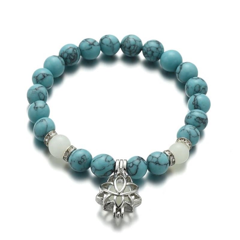 Turquoise Luminous Bracelet -- (Starlight in the palm of one's hand)