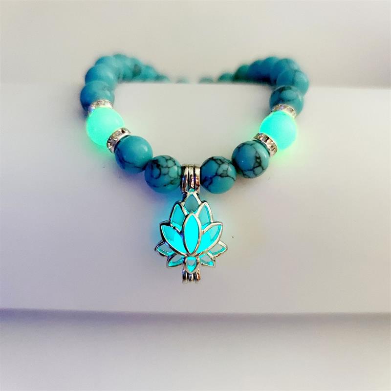 Turquoise Luminous Bracelet -- (Starlight in the palm of one's hand)