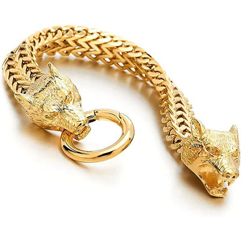 Great Gift - Men's Retro Viking Wolf Bracelet