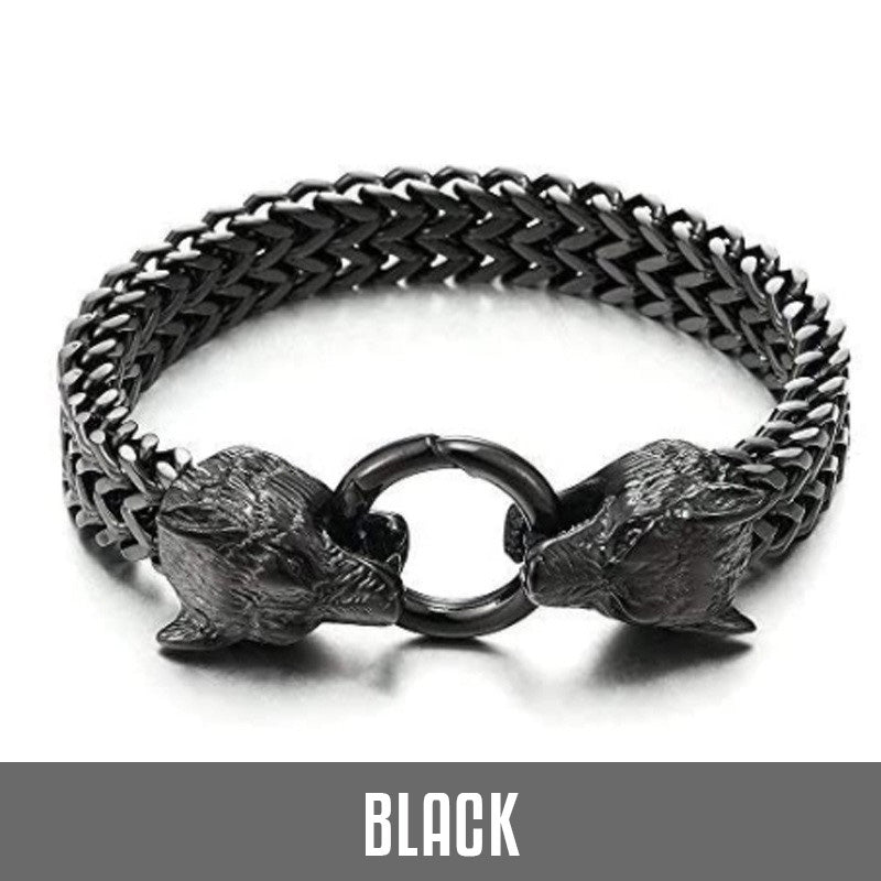 Great Gift - Men's Retro Viking Wolf Bracelet