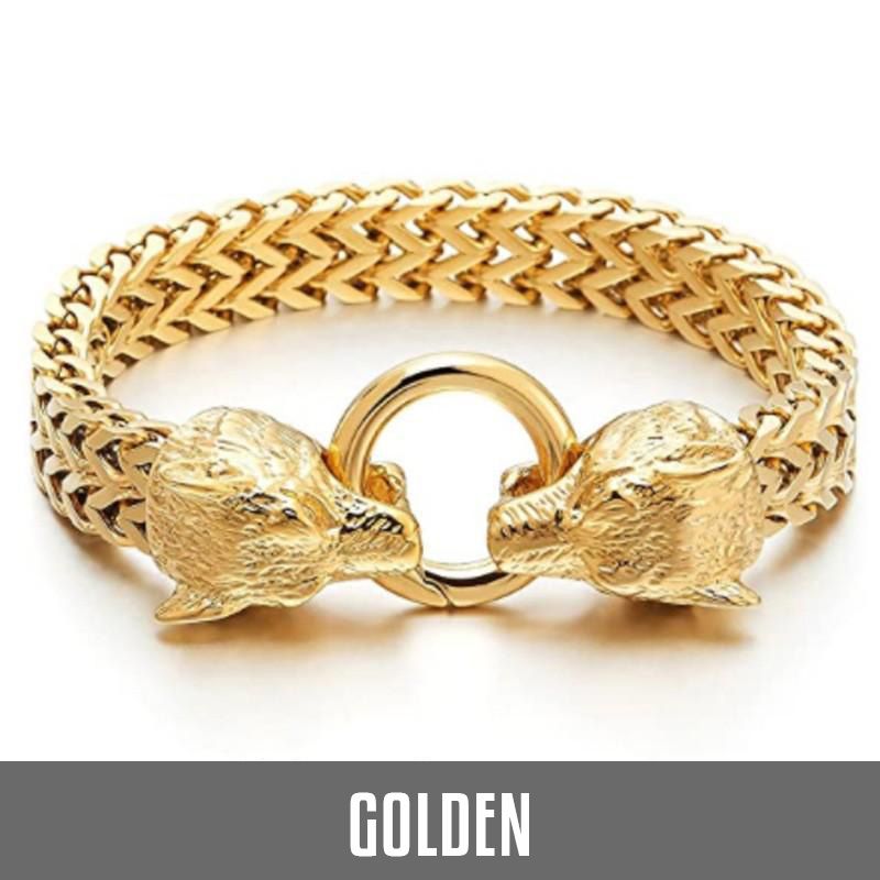 Great Gift - Men's Retro Viking Wolf Bracelet