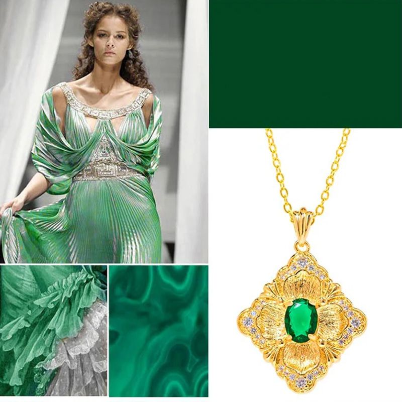 Italian Crafted Vintage Emerald Jewellery Set