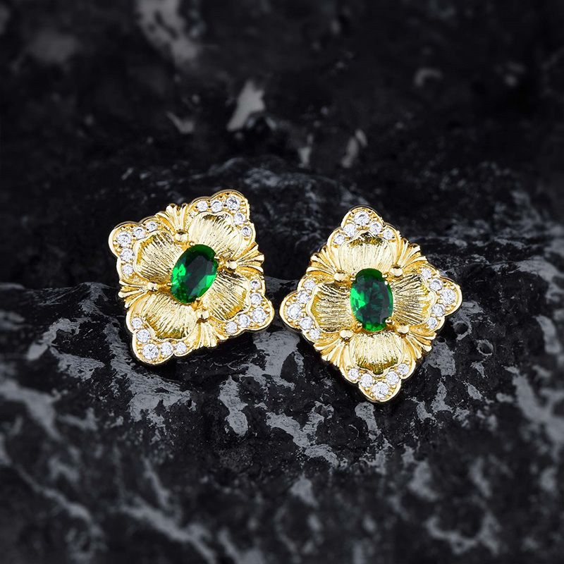 Italian Crafted Vintage Emerald Jewellery Set