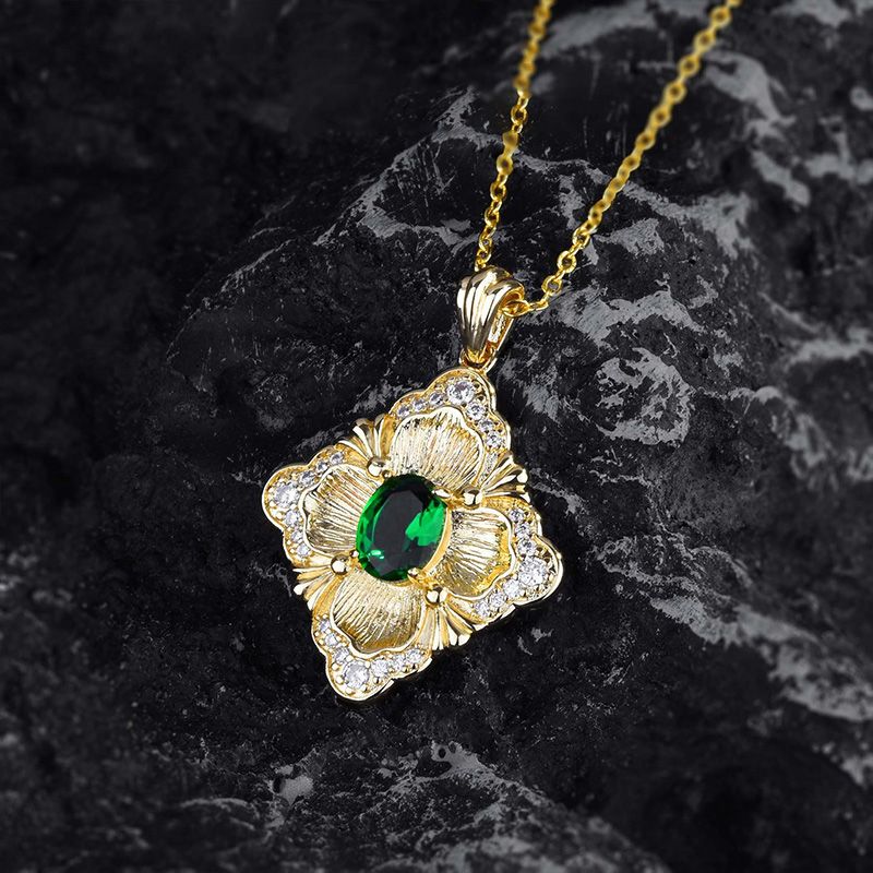 Italian Crafted Vintage Emerald Jewellery Set