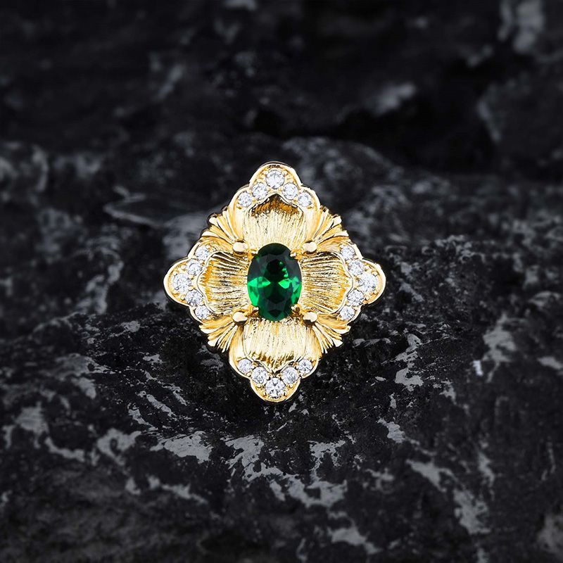 Italian Crafted Vintage Emerald Jewellery Set