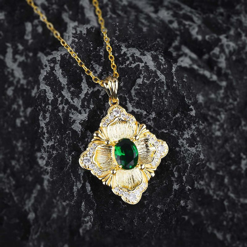 Italian Crafted Vintage Emerald Jewellery Set