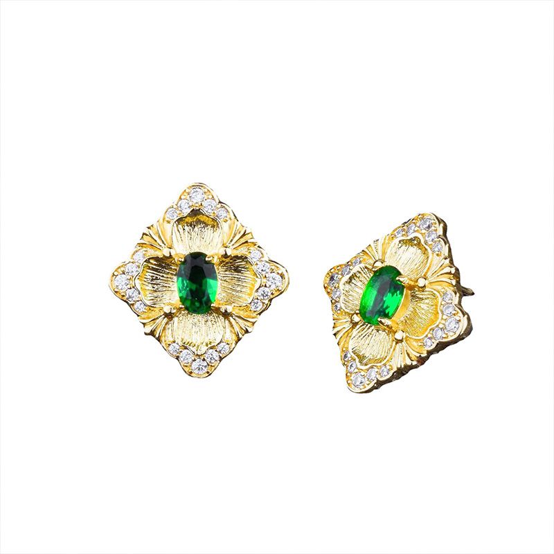 Italian Crafted Vintage Emerald Jewellery Set
