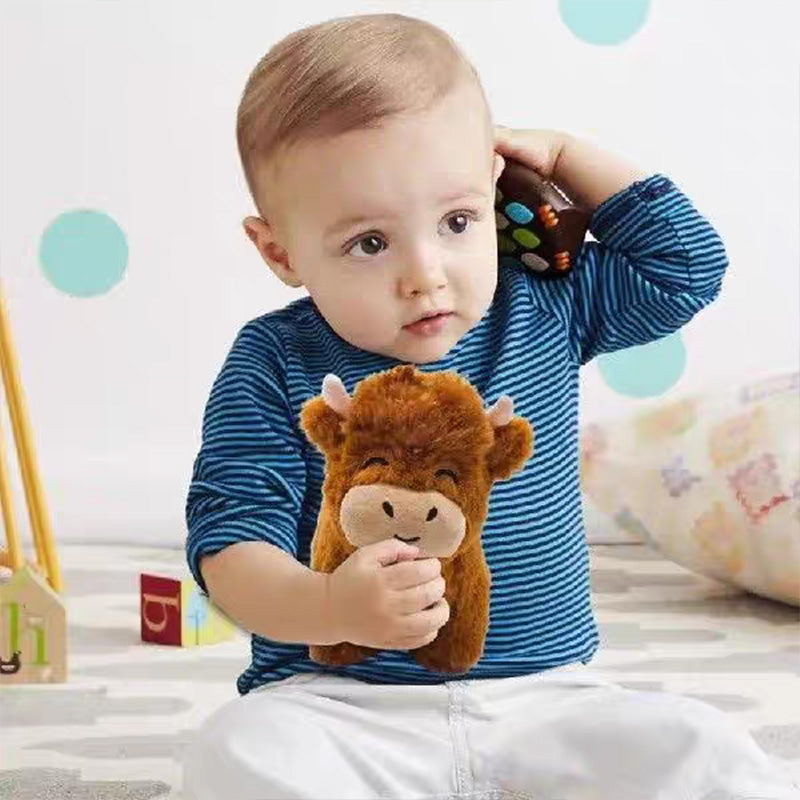 Plush Toy Cow with Soft Fur Finish
