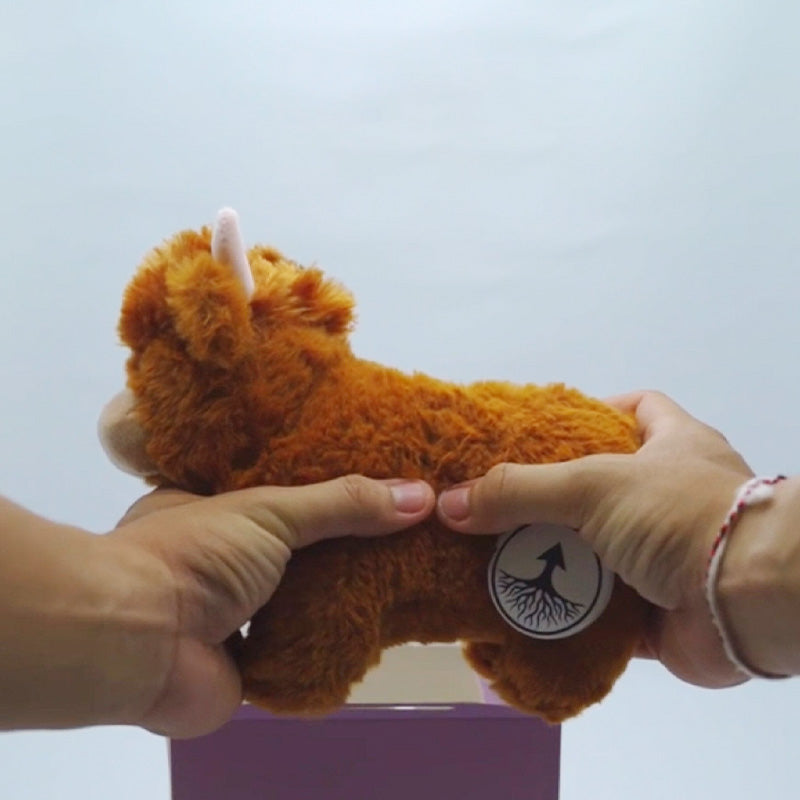Plush Toy Cow with Soft Fur Finish
