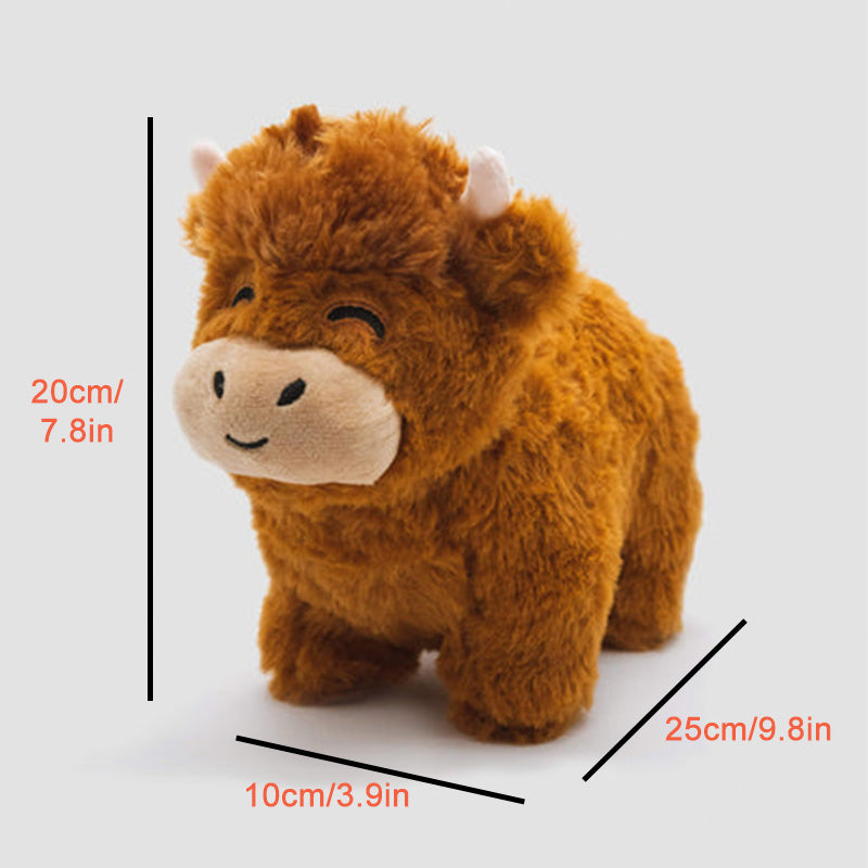 Plush Toy Cow with Soft Fur Finish