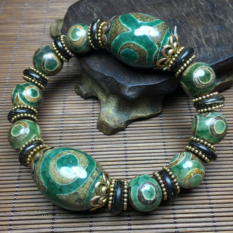 Vintage Classic Textured Glaze Beaded Bracelet