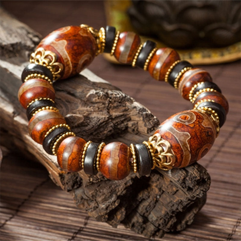 Vintage Classic Textured Glaze Beaded Bracelet