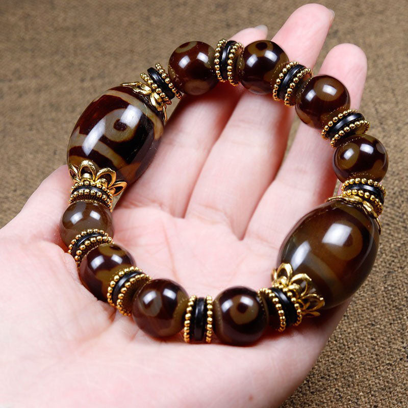 Vintage Classic Textured Glaze Beaded Bracelet