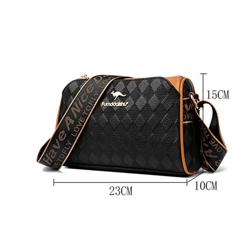 Leather Crossbody Bag with Quilted Design