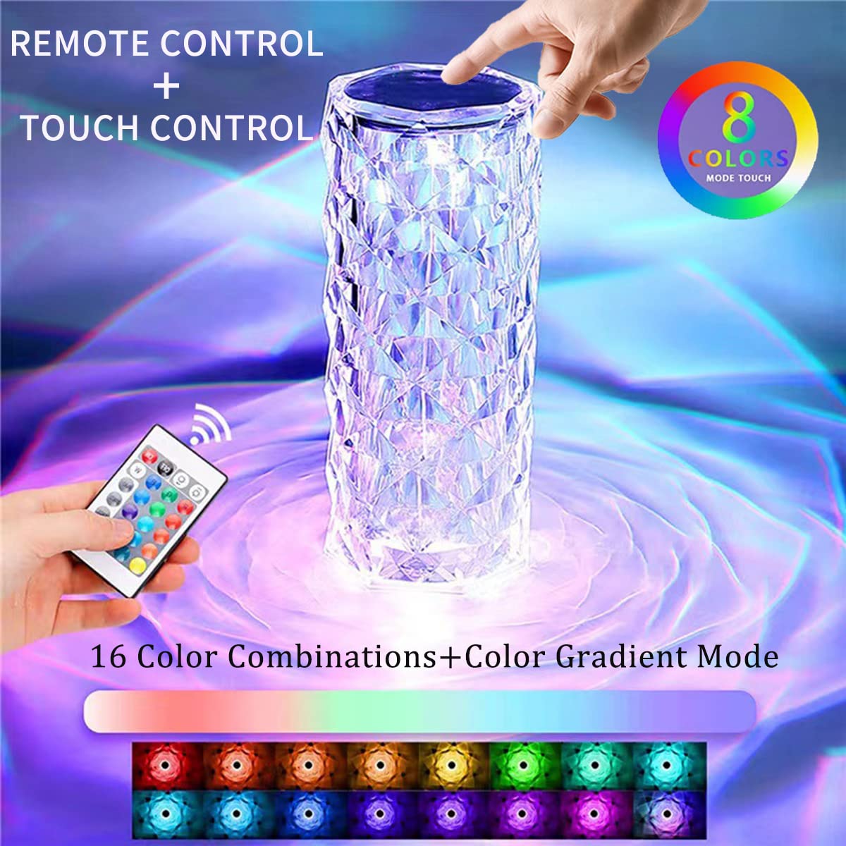 Touch Lamp | 16 RGB Color Modes for Ultimate Ambiance