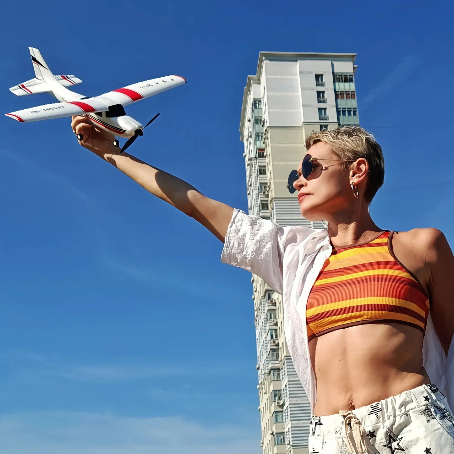 Remote Control Toy Plane with Stabilised Flight